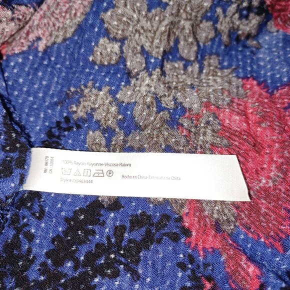 Intimately Free People "So You Say" Lace Floral Slip Dress Womens M Cobalt Boho - Picture 5 of 8